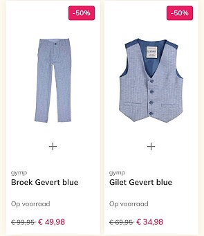 50% op feestkleding