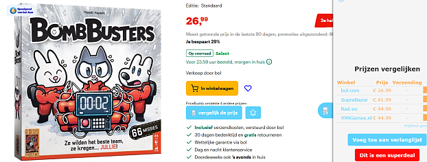 Bomb Busters 999 Games heel goedkoop bij Bol ✨