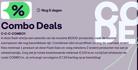 €7,50 korting op je bestelling - IBOOD flash sale