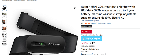 Garmin HRM-200 - hartslagband- sport