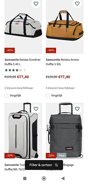 As adventure: tot -40% op bagage