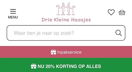 20% drie kleine haasjes
