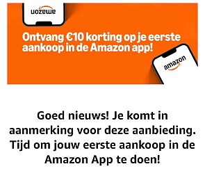 10 euro korting Amazon.com.be