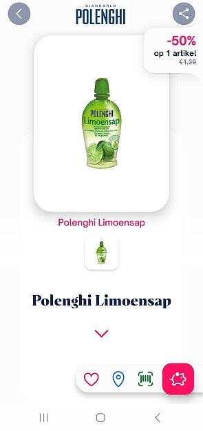 Polenghi limoensap -50%