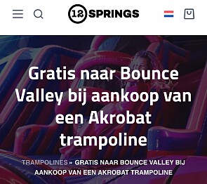 Gratis naar Bounce valley na aankoop