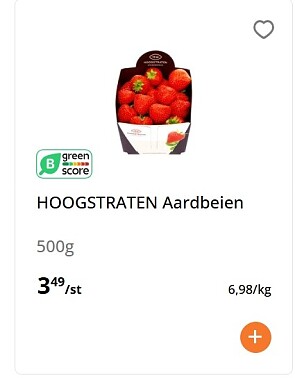 Hoogstraten aardbeien 500 gram voor slechts 3,49€