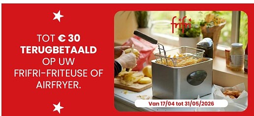 Cashback Frifri toestellen