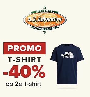 2de t-shirt aan 40% bij AS adventure