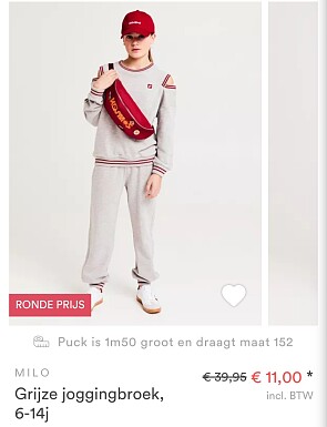 Milo grijze joggingbroek -72%