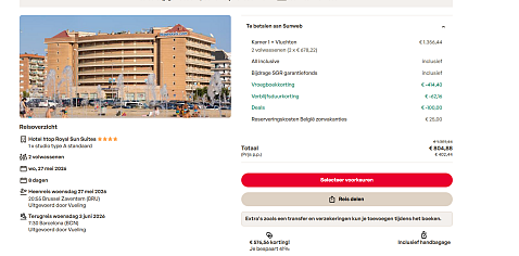 Last minute in mei naar Spanje? Mooie aanbieding bij Sunweb