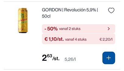 Gordon revolucion 50 cl in promo