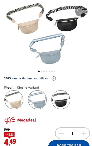 Esmara heuptasje voor dames -43%