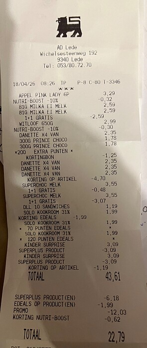 Paaschocolade 1+1 - danette 2+2