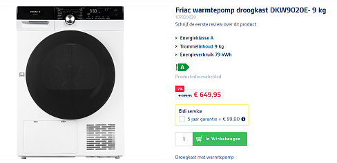 Goedkoopste A-label droogkast