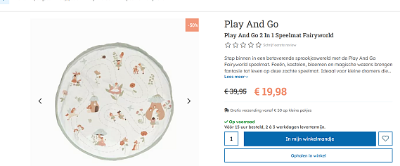 Play And Go 2 In 1 Speelmat Fairyworld