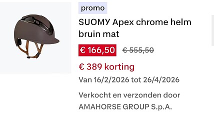 70% korting op ruitershelmen 🏇