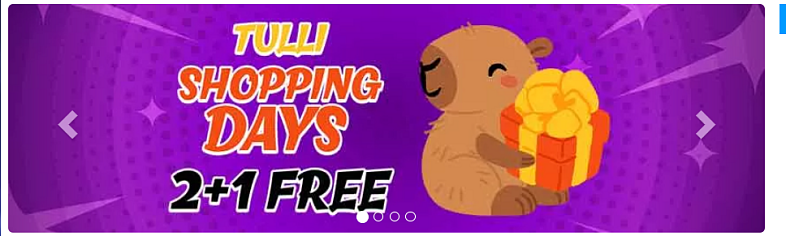 Tullitoys 2 + 1 gratis deals!