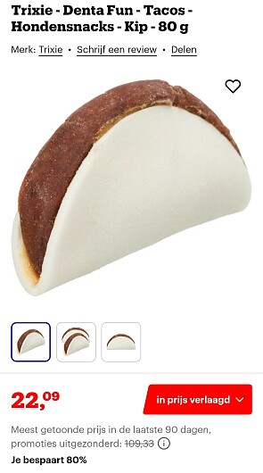 Trixie Denta Fun Chicken Taco 50 stuks