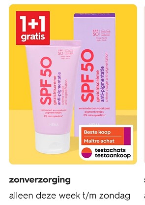 zonverzorging 1+1 gratis