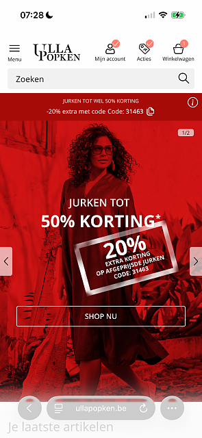 -20% extra afprijzing bij Ulla Popken