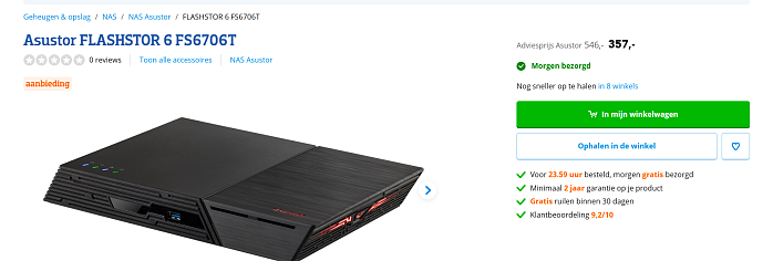 NAS: Asustor FLASHSTOR 6 FS6706T