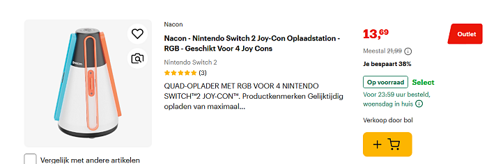 Nacon - Nintendo Switch 2 Joy-Con Oplaadstation