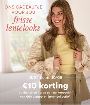 €10 korting op dames- en herencollectie