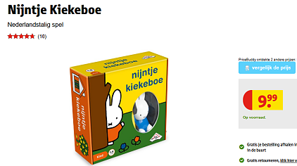 Nijntje Kiekeboe spel -50% + andere spellen goedkoper bij Kruidvat