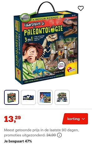 Lisciani Genius Science Laboratoire de paleontologie Frans -47%