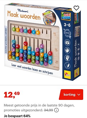 Lisciani Woorden Labyrint Educatief Woordspel -64%