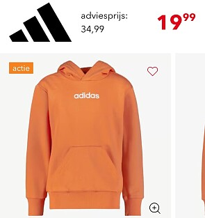 Adidas hoodie oranje