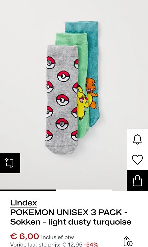 Lindex-POKEMON UNISEX 3 PACK sokken -54%