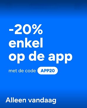 -20% op alles in de app