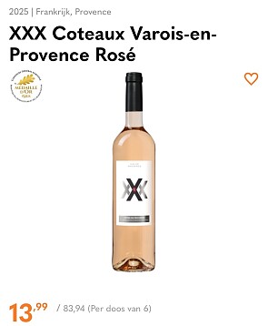 XXX Coteaux Varois-en-Provence Rosé