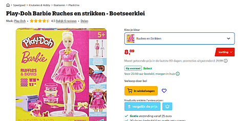 Play-Doh Barbie Ruches en strikken