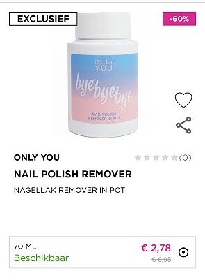 Nail polish remover 2,78€