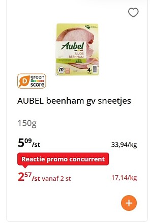 Aubel beenham sneetjes -50%