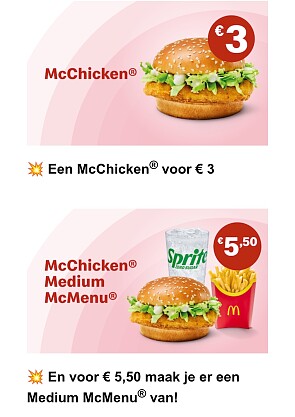 MC Donalds promo enkel vandaag geldig!