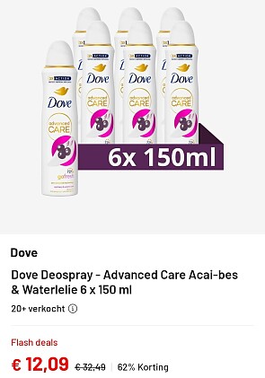 Dove deospray €2,015 per stuk
