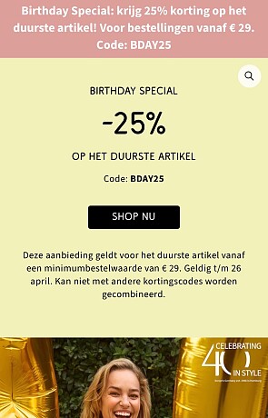 -25% duurste artikel