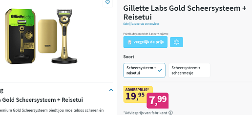 Gillette Labs Gold Scheersysteem + Reisetui