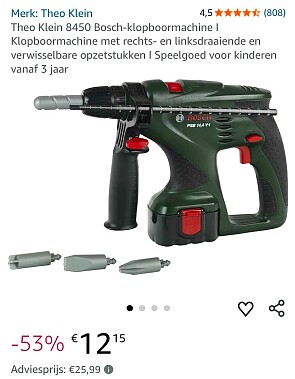 -53% Bosch klopboormachine speelgoed