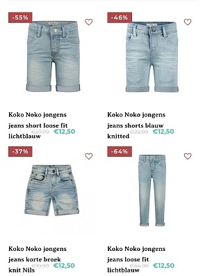 59% op zomerkleding, jeans voor €12,50 en 2+1 op Limited Editions