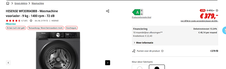 Kleine wasjes, grote wasjes: korting met deze wasmachine