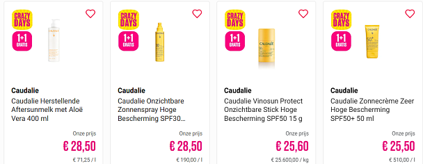 1+1 gratis zonnebescherming/aftersun Caudalie ☀️⛱️