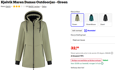 -70% Kjelvik Maren Outdoorjas voor dames