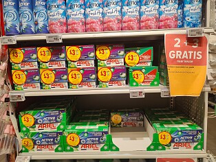 Ariel 2+3 en 3€ kortingsbonnen!
