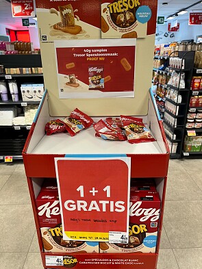 Gratis staal Kellogs tresor bij Carrefour market