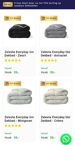 Dekbedden ✨ 1+1 gratis en tot -70%