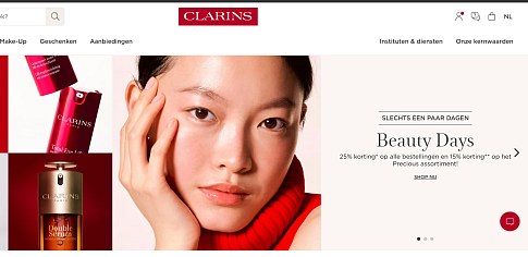 -25% op alles bij Clarins + geschenk met 4 producten 🎁